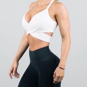 Alphalete white sports bra